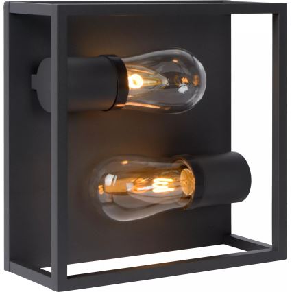Lucide 27100/02/30 - Kúpeľňové stropné svietidlo CARLYN 2xE14/6W/230V IP54 čierna