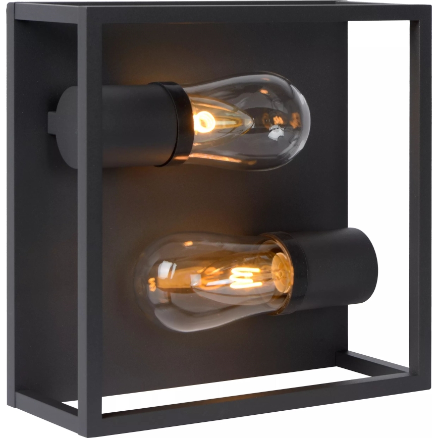 Lucide 27100/02/30 - Kúpeľňové stropné svietidlo CARLYN 2xE14/6W/230V IP54 čierna