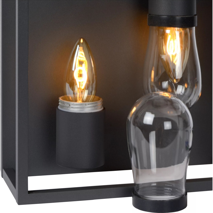 Lucide 27100/02/30 - Kúpeľňové stropné svietidlo CARLYN 2xE14/6W/230V IP54 čierna