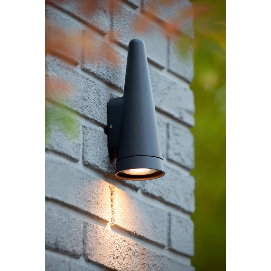 Lucide 27803/01/29 - Vonkajšie nástenné svietidlo WIZARD 1xGU10/35W/230V IP54 čierna