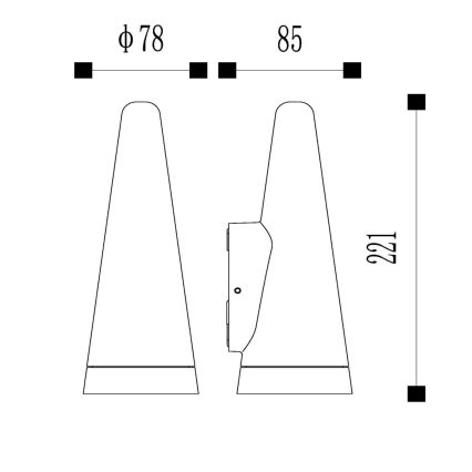 Lucide 27803/01/29 - Vonkajšie nástenné svietidlo WIZARD 1xGU10/35W/230V IP54 čierna