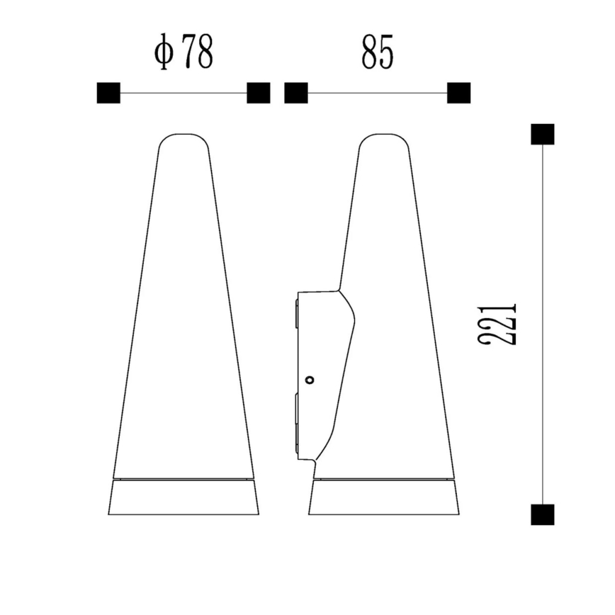 Lucide 27803/01/29 - Vonkajšie nástenné svietidlo WIZARD 1xGU10/35W/230V IP54 čierna