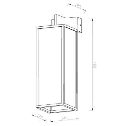 Lucide 27806/01/30 - Vonkajšie nástenné svietidlo LAURENS 1xE27/40W/230V IP54 čierna