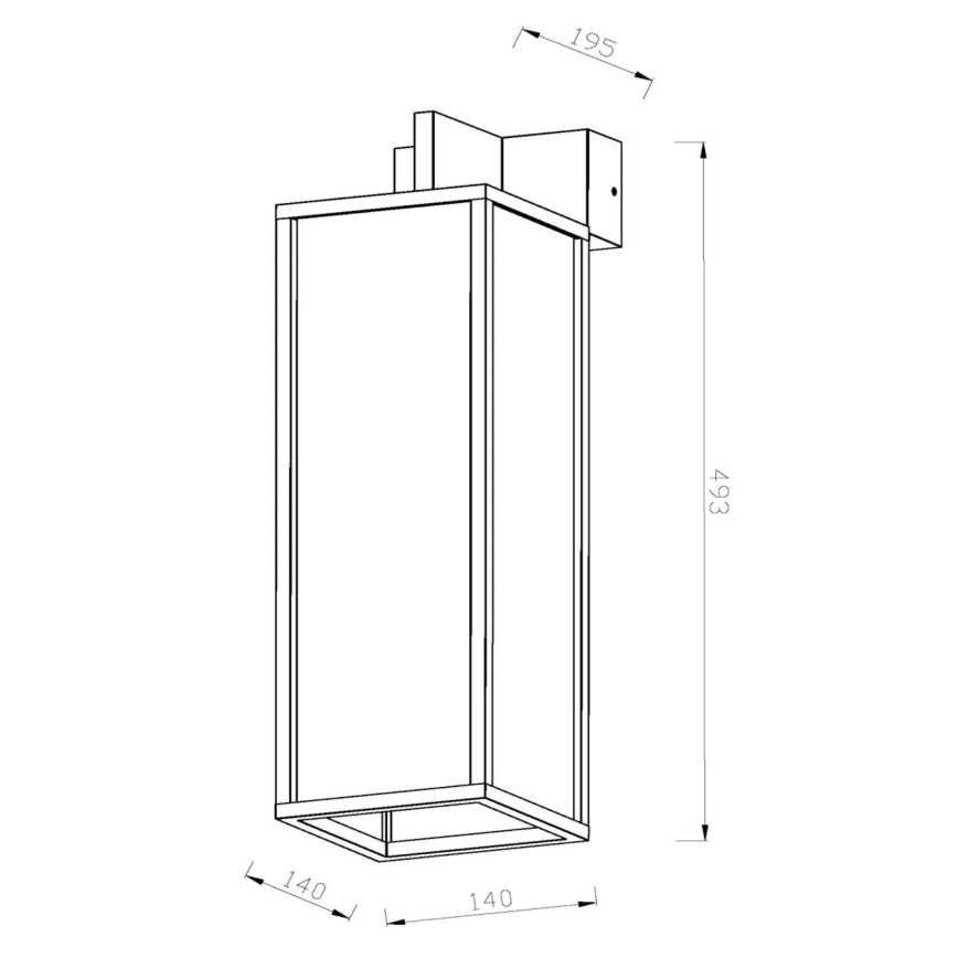 Lucide 27806/01/30 - Vonkajšie nástenné svietidlo LAURENS 1xE27/40W/230V IP54 čierna