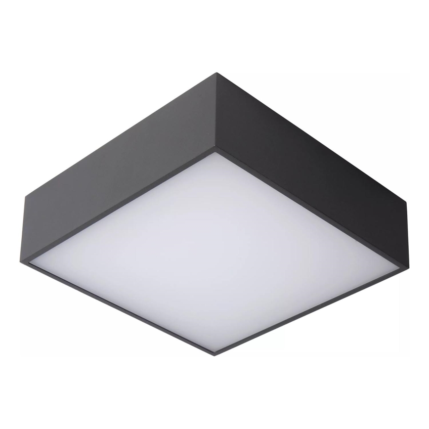 Lucide 27816/10/29 - LED Kúpeľňové stropné svietidlo ROXANE LED/12W/230V 24x24 cm IP54 antracit