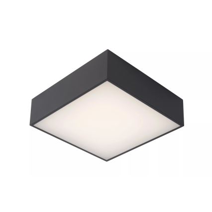 Lucide 27816/10/29 - LED Kúpeľňové stropné svietidlo ROXANE LED/12W/230V 24x24 cm IP54 antracit