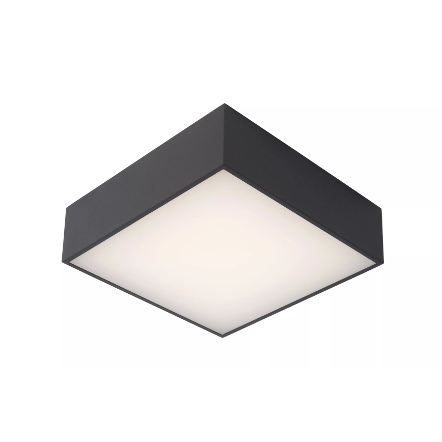 Lucide 27816/10/29 - LED Kúpeľňové stropné svietidlo ROXANE LED/12W/230V 24x24 cm IP54 antracit