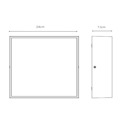 Lucide 27816/10/29 - LED Kúpeľňové stropné svietidlo ROXANE LED/12W/230V 24x24 cm IP54 antracit