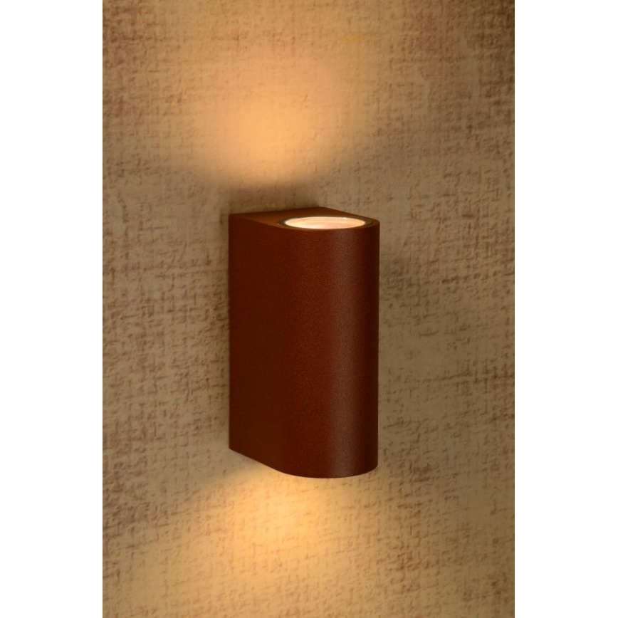 Lucide 27863/02/97 - Vonkajšie nástenné svietidlo BOOGY 2xGU10/5W/230V IP44