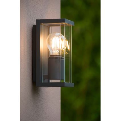 Lucide 27885/01/30 - Vonkajšie nástenné svietidlo CLAIRE 1xE27/15W/230V IP54 čierna