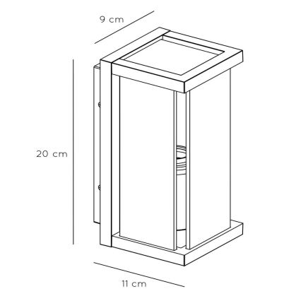 Lucide 27885/01/30 - Vonkajšie nástenné svietidlo CLAIRE 1xE27/15W/230V IP54 čierna