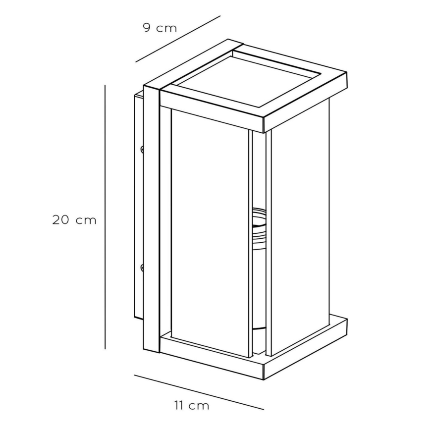 Lucide 27885/01/30 - Vonkajšie nástenné svietidlo CLAIRE 1xE27/15W/230V IP54 čierna