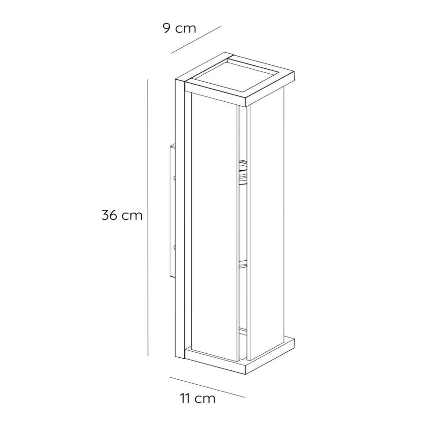 Lucide 27885/02/30 - Vonkajšie nástenné svietidlo CLAIRE 2xE27/15W/230V IP54