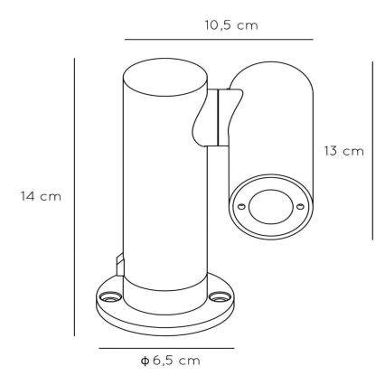 Lucide 27893/05/29 - LED Vonkajšia lampa TATUM LED/5W/230V IP65 14 cm antracit