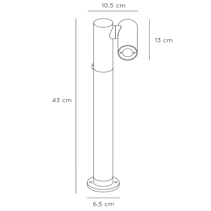 Lucide 27895/05/29 - LED Vonkajšia lampa TATUM LED/5W/230V IP65 43 cm antracit