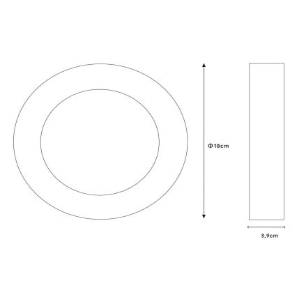 Lucide 28116/18/30 - LED Stmievateľné kúpeľňové stropné svietidlo BRICE LED/12W/230V pr. 18 cm IP44 čierna