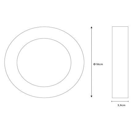 Lucide 28116/18/31 - LED Stmievateľné kúpeľňové stropné svietidlo BRICE LED/12W/230V pr. 18 cm IP44 biela