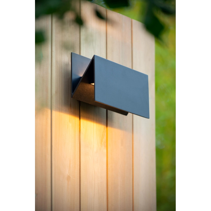 Lucide 28802/15/30 - LED Vonkajšie nástenné svietidlo SWINDON LED/16W/230V IP54 čierna