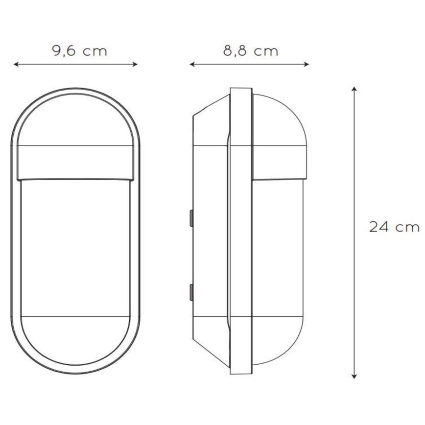 Lucide 29897/01/31 - Vonkajšie nástenné svietidlo CAPSULE 1xE27/15W/230V IP54