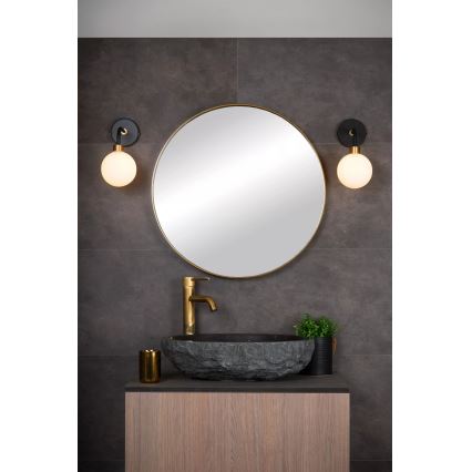 Lucide 30265/01/30 - Kúpeľňová nástenná lampa BEREND 1xG9/33W/230V IP44 čierna