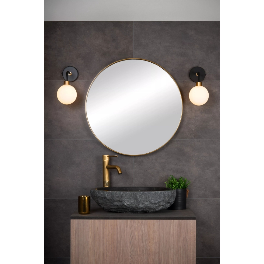 Lucide 30265/01/30 - Kúpeľňová nástenná lampa BEREND 1xG9/33W/230V IP44 čierna
