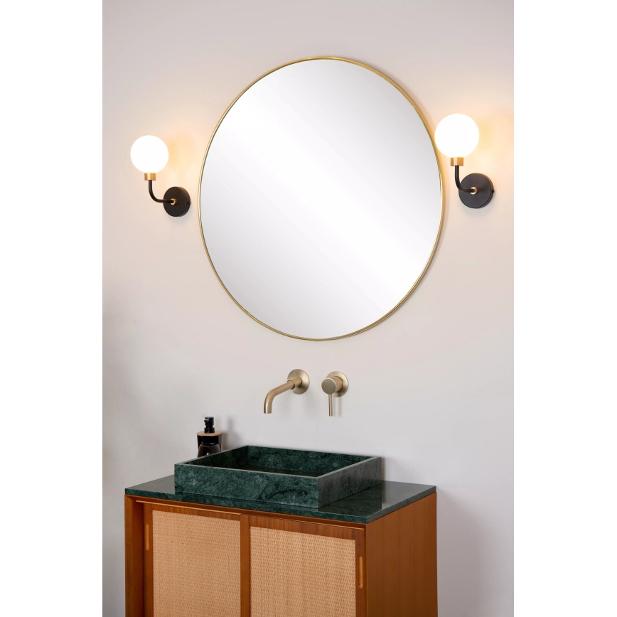 Lucide 30265/01/30 - Kúpeľňová nástenná lampa BEREND 1xG9/33W/230V IP44 čierna