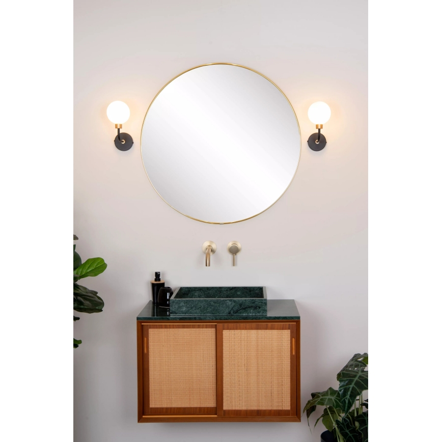 Lucide 30265/01/30 - Kúpeľňová nástenná lampa BEREND 1xG9/33W/230V IP44 čierna