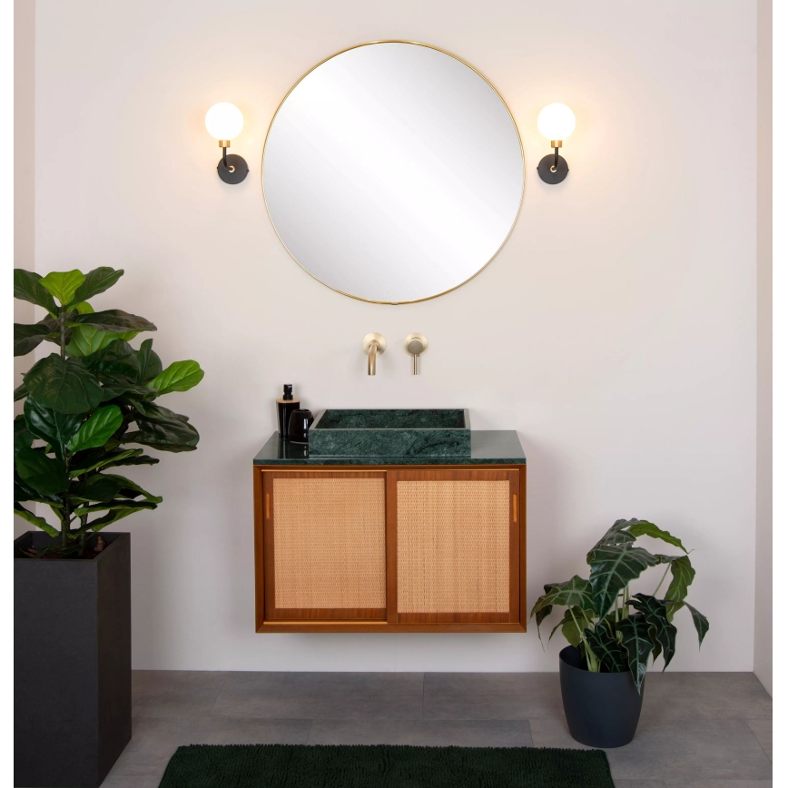 Lucide 30265/01/30 - Kúpeľňová nástenná lampa BEREND 1xG9/33W/230V IP44 čierna