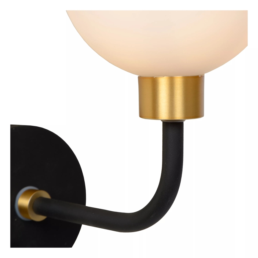 Lucide 30265/01/30 - Kúpeľňová nástenná lampa BEREND 1xG9/33W/230V IP44 čierna