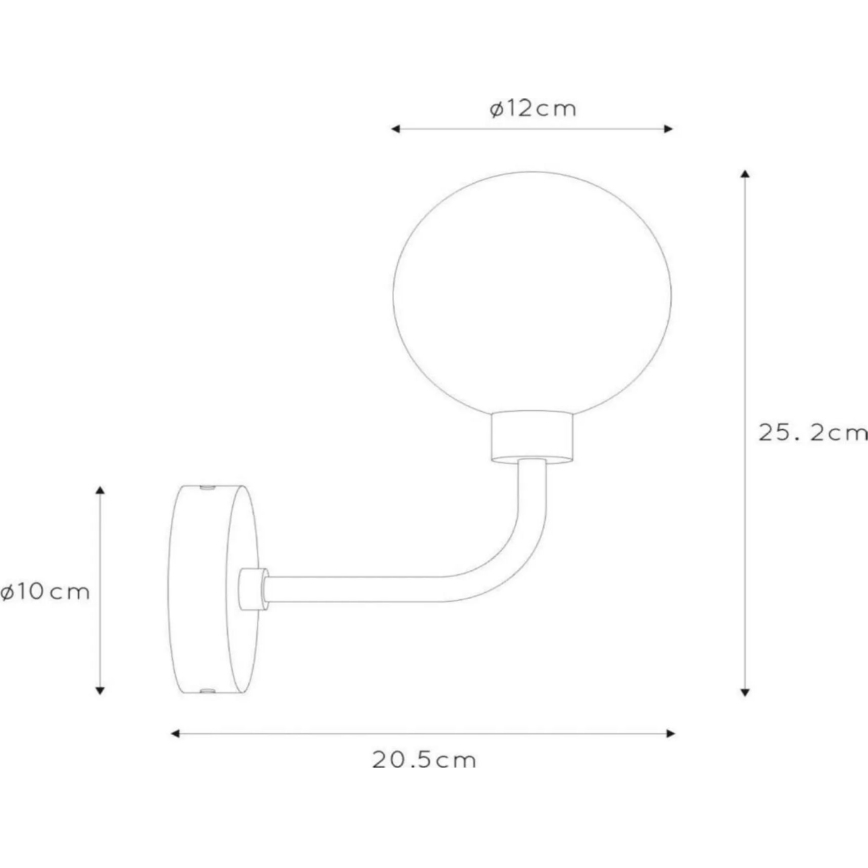 Lucide 30265/01/30 - Kúpeľňová nástenná lampa BEREND 1xG9/33W/230V IP44 čierna