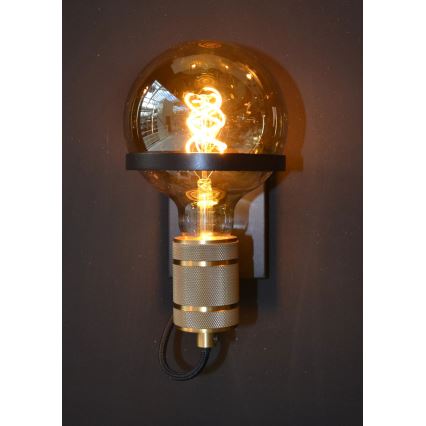 Lucide 30271/01/30 - Nástenná lampa OTTELIEN 1xE27/60W/230V čierna