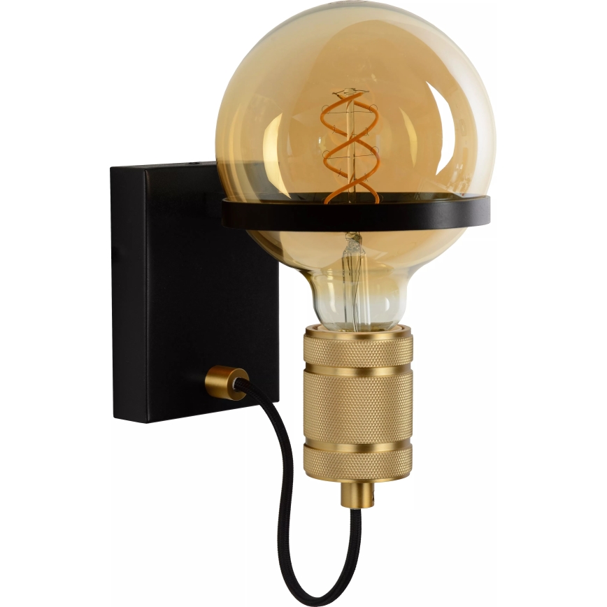 Lucide 30271/01/30 - Nástenná lampa OTTELIEN 1xE27/60W/230V čierna