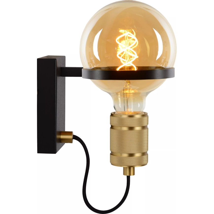 Lucide 30271/01/30 - Nástenná lampa OTTELIEN 1xE27/60W/230V čierna