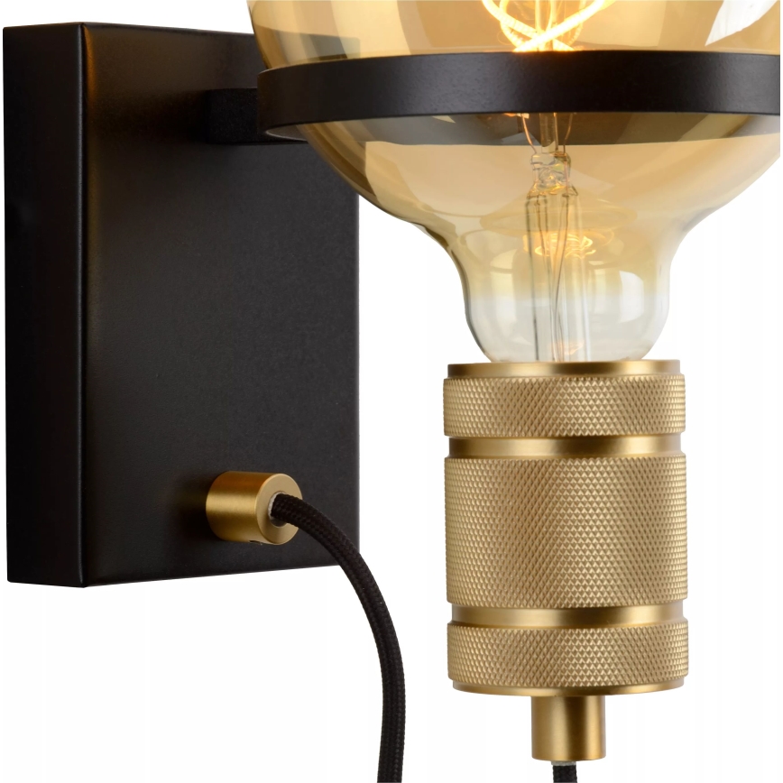 Lucide 30271/01/30 - Nástenná lampa OTTELIEN 1xE27/60W/230V čierna