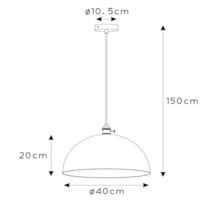 Lucide 30485/40/41 - Luster na lanku MARNE 1xE27/60W/230V béžová