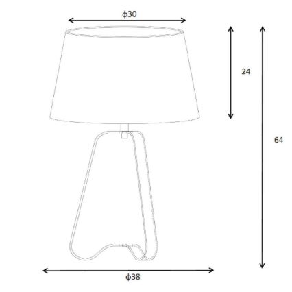 Lucide 30567/81/97 - Stolná lampa CAPUCINO 1xE27/60W/230V