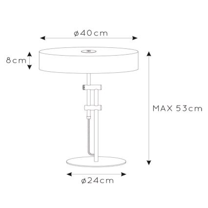 Lucide 30570/02/02 - Stolná lampa GIADA 2xE27/60W/230V