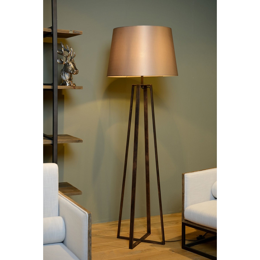 Lucide 31798/81/97 - Stojacia lampa COFFEE 1xE27/60W/230V hnedá