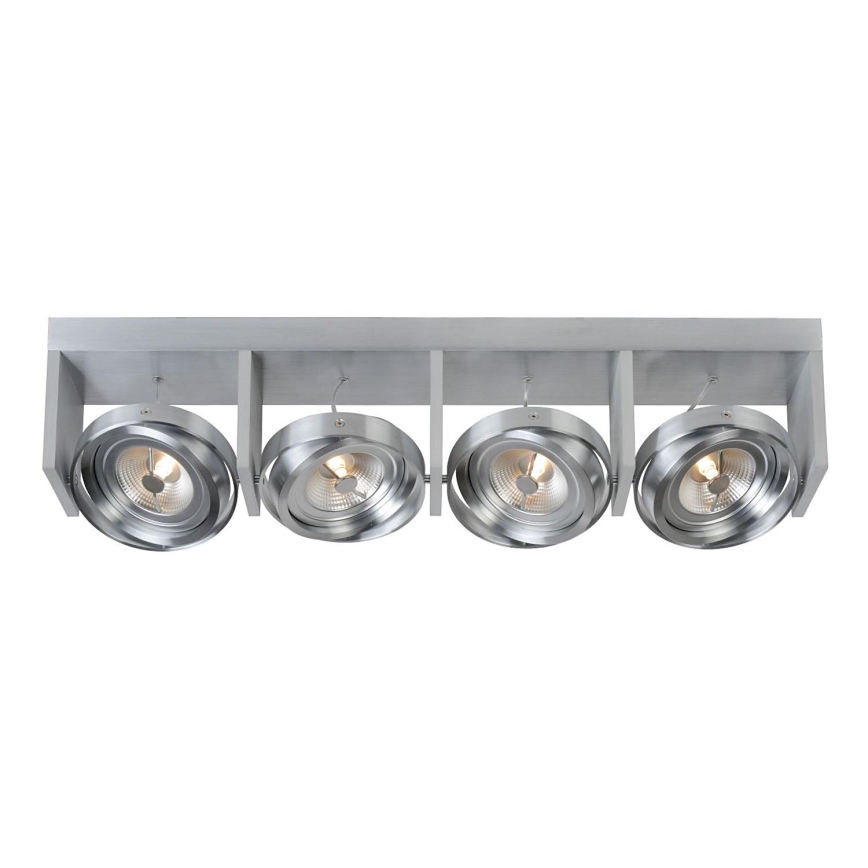 Lucide 31988/48/12 - LED bodové svietidlo ZETT-LED 4xG53/12W/230V/12V matný chróm