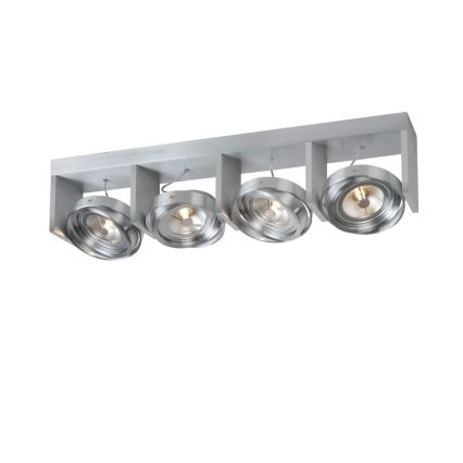 Lucide 31988/48/12 - LED bodové svietidlo ZETT-LED 4xG53/12W/230V/12V matný chróm