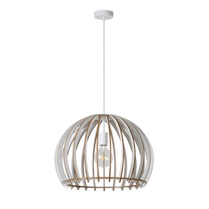 Lucide 34424/50/31 - Závesné svietidlo BOUNDE 1xE27/60W/230V biele 50 cm