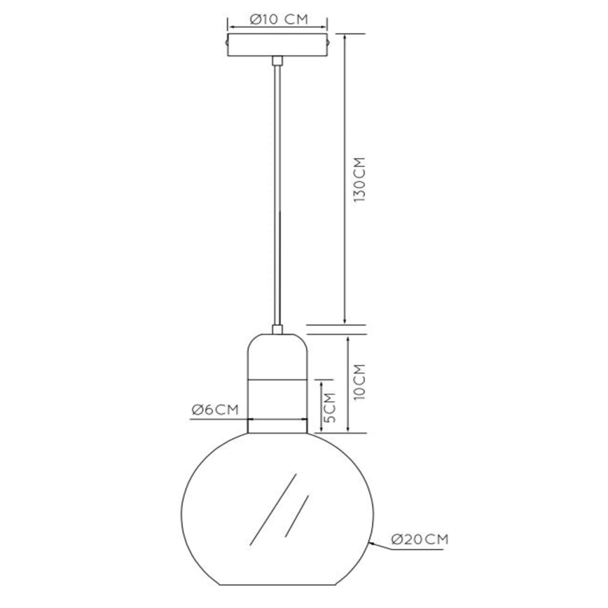 Lucide 34438/20/65 - Luster na lanku JULIUS 1xE27/40W/230V