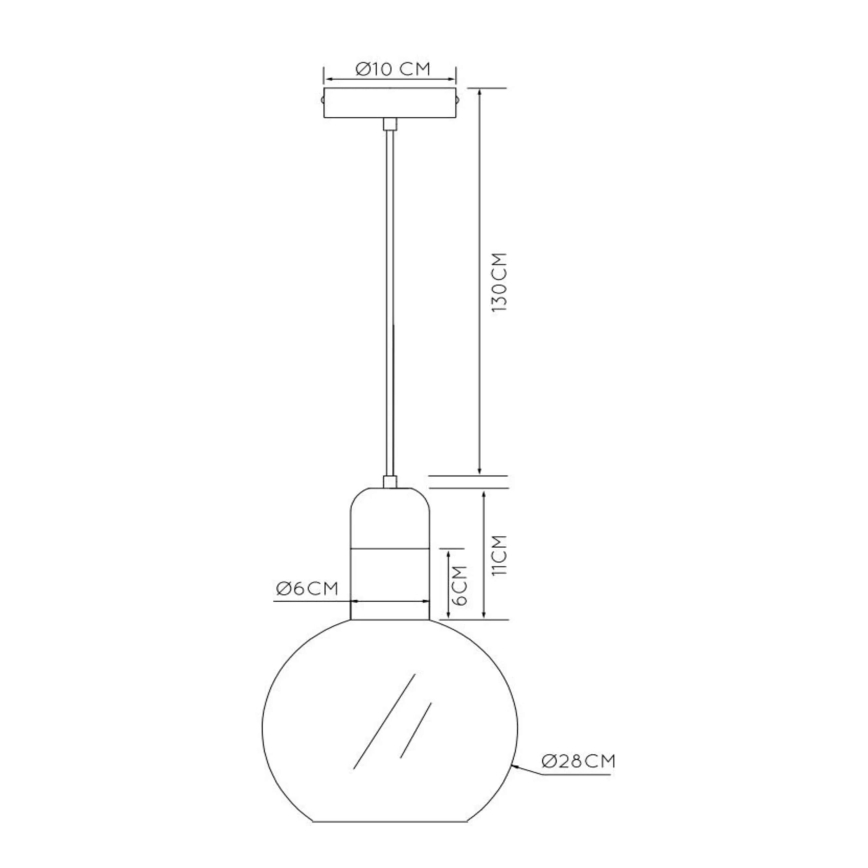 Lucide 34438/28/65 - Luster na lanku JULIUS 1xE27/40W/230V