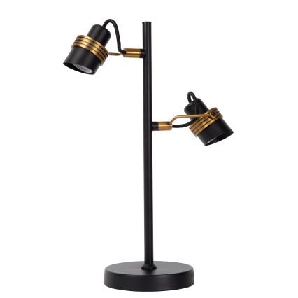 Lucide 34544/02/30 - Stolná lampa TUNDRAN 2xGU10/5W/230V čierna