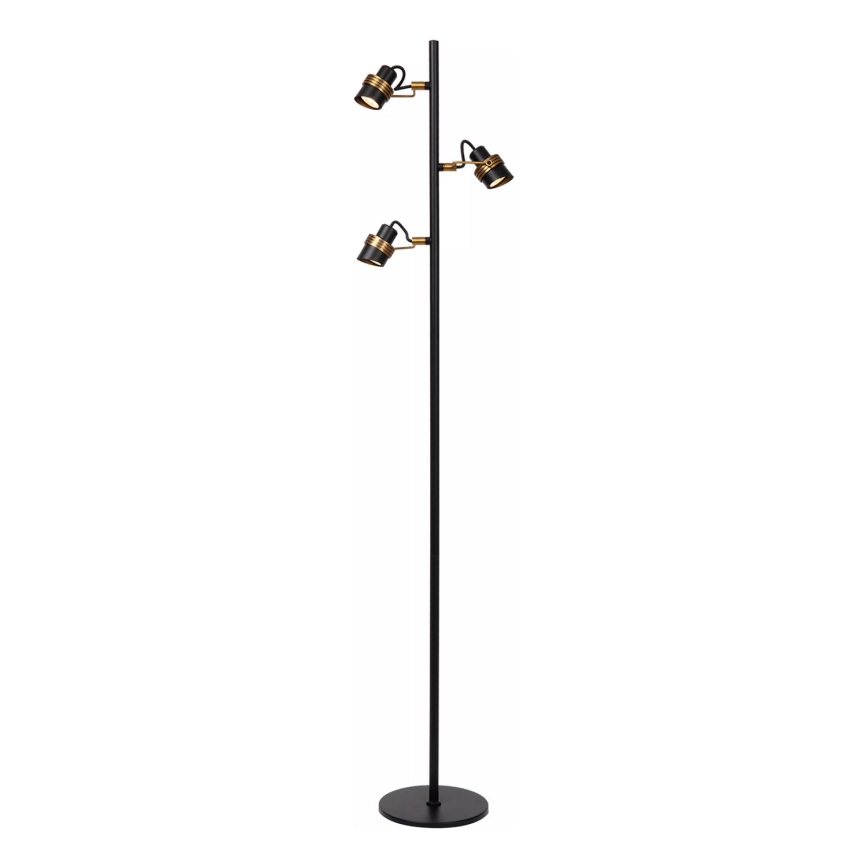 Lucide 34744/03/30 - Stojacia lampa TUNDRAN 3xGU10/5W/230V čierna