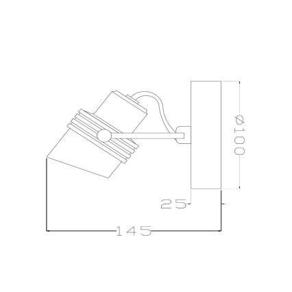 Lucide 34944/01/30 - Bodové svietidlo TUNDRAN 1xGU10/5W/230V čierna