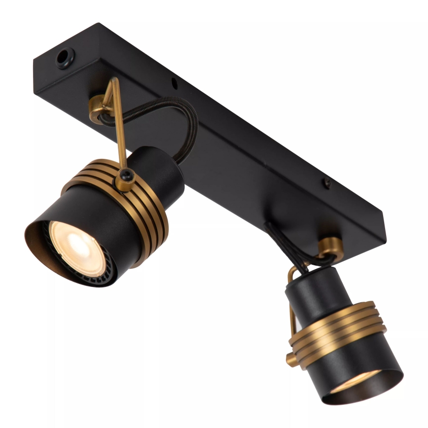 Lucide 34944/02/30 - Bodové svietidlo TUNDRAN 2xGU10/5W/230V čierna