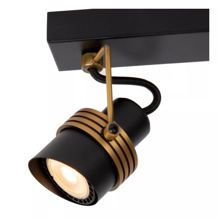 Lucide 34944/02/30 - Bodové svietidlo TUNDRAN 2xGU10/5W/230V čierna