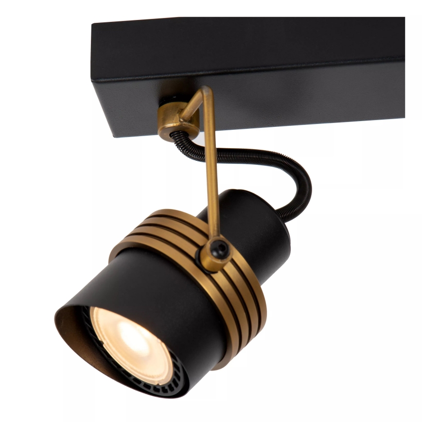 Lucide 34944/02/30 - Bodové svietidlo TUNDRAN 2xGU10/5W/230V čierna