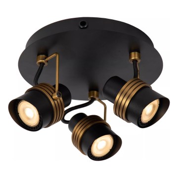 Lucide 34944/13/30 - Bodové svietidlo TUNDRAN 3xGU10/5W/230V čierna